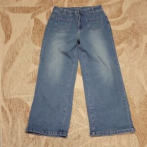 Wide Leg Classic Blue Women's Jeans